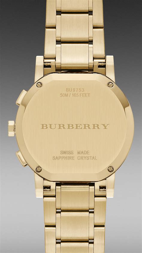 burberry bu9753|Burberry The City Chronograph Gold.